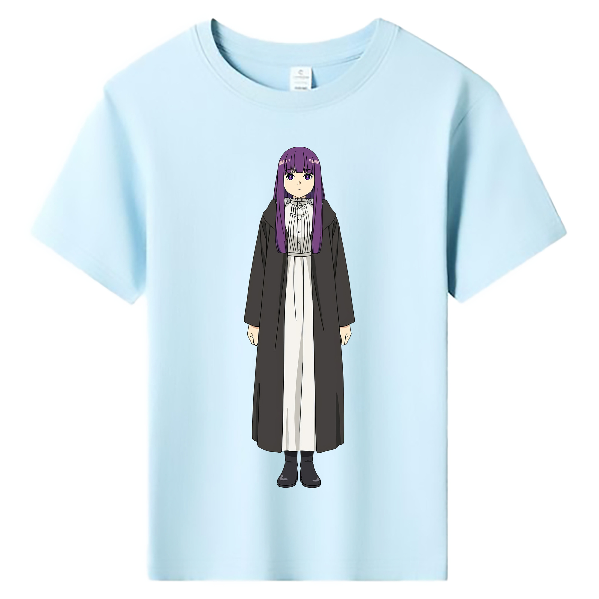 （画像用） 葬送のフリーレン Frieren 綿100％キッズTシャツ（フロントプリント）